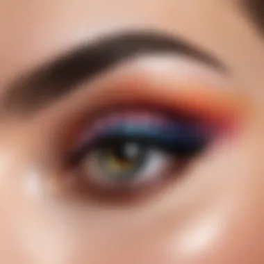 Close-up of perfectly blended eyeshadow showcasing a gradient effect