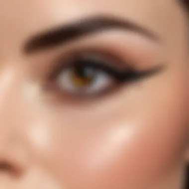 Close-up of expertly lined eyes showcasing the impact of eyeliner techniques for small eyes