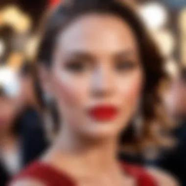 Exuding Glamour: The Red Carpet Experience An iconic Hollywood star on the red carpet, exuding charm and elegance.