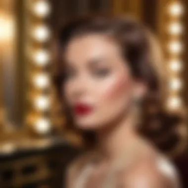 Classic Glamour of Hollywood's Golden Age A vintage Hollywood film set showcasing classic architecture and glamour.