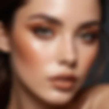 Earthy tones beautifully blended into a complexion showcasing natural beauty.