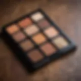 Elegant makeup palette featuring earthy tones