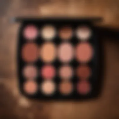 A makeup palette showcasing complementary products for earthy lipsticks