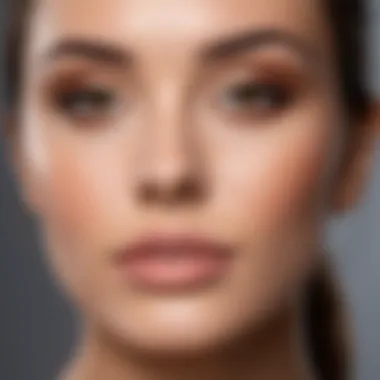 Impact of Powder Foundation on Makeup Look Before and after comparison of makeup using powder foundation