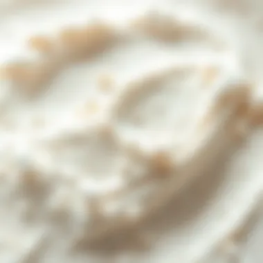 Close-up of translucent powder texture