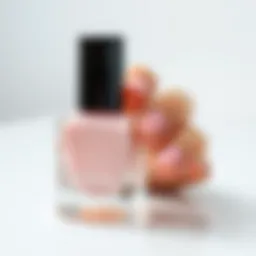 Close-up view of transparent nail polish on a smooth surface