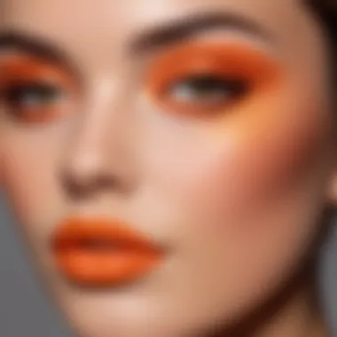 Different skin tones with suitable orange blush shades