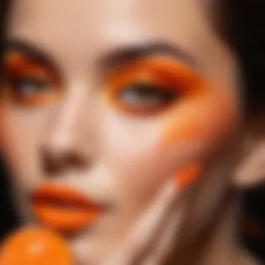 Cultural representation of orange nail polish in art