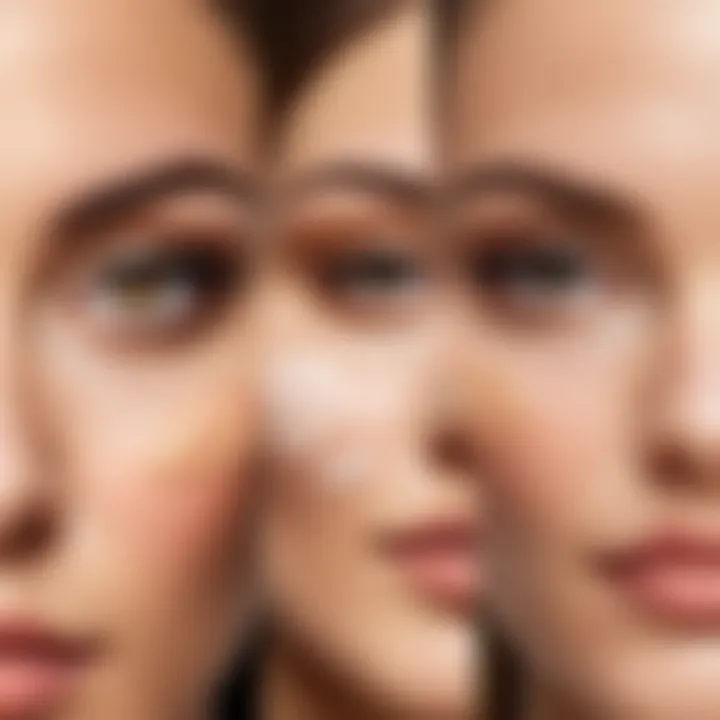 Illustration of common under-eye issues and corresponding concealer shades.