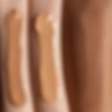 A close-up of skin swatches illustrating different undertones