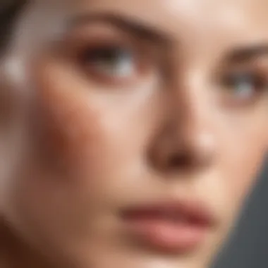 Close-up of skin tone with cold undertones