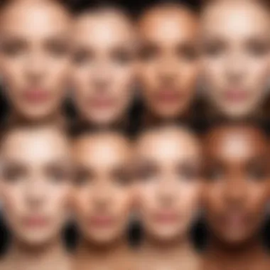 Diverse Facial Shapes in Beauty An illustration showcasing various facial shapes