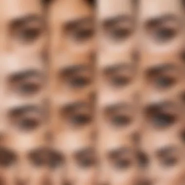 Diverse Styles of Eyebrows Various eyebrow styles displayed in an artistic arrangement