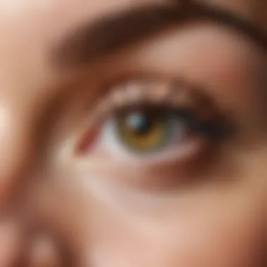 Eyelash Health with Vitamin E A close-up of healthy eyelashes enhanced by Vitamin E oil