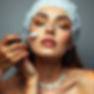 Detailed Application Technique of Artificial Freckle Spray Step-by-step application technique of artificial freckle spray on skin.