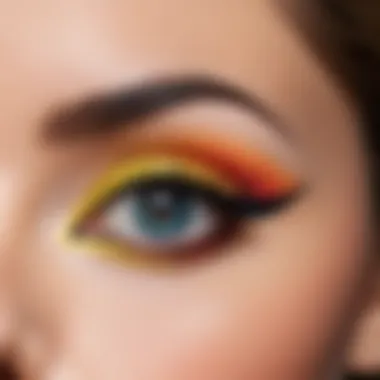 Colorful variations of half eyeliner for different aesthetics