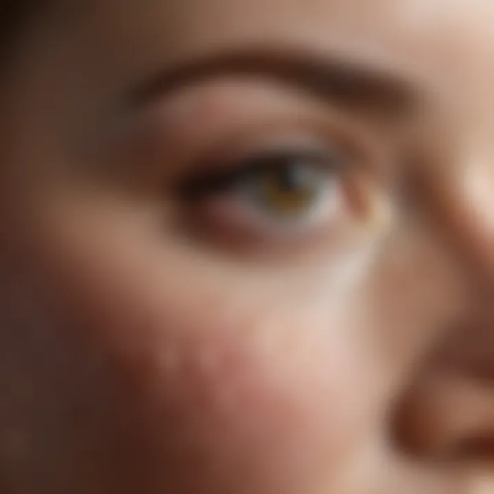 Different freckle styles demonstrated on skin