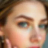 Elegant round eyebrows enhancing facial symmetry