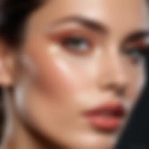 A close-up of defined cheekbones accentuated by makeup techniques