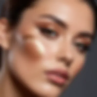 A makeup artist applying contouring techniques on a client's face