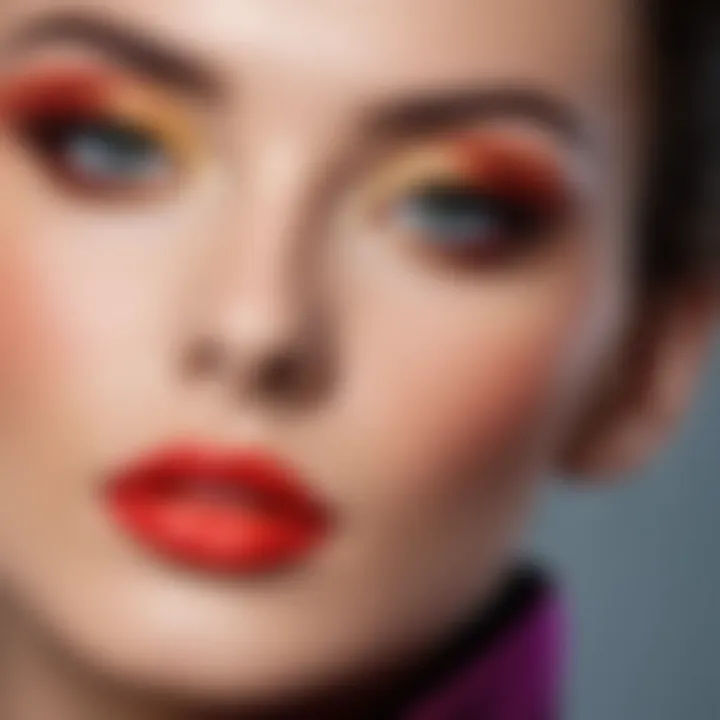 Elegant makeup look showcasing a blend of colors and techniques