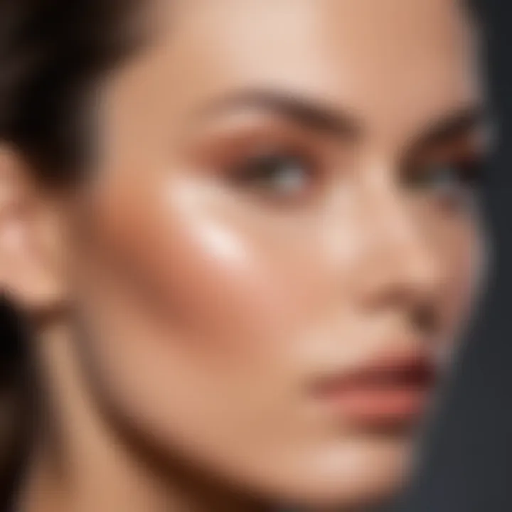 Highlighting cheekbones for a sculpted appearance